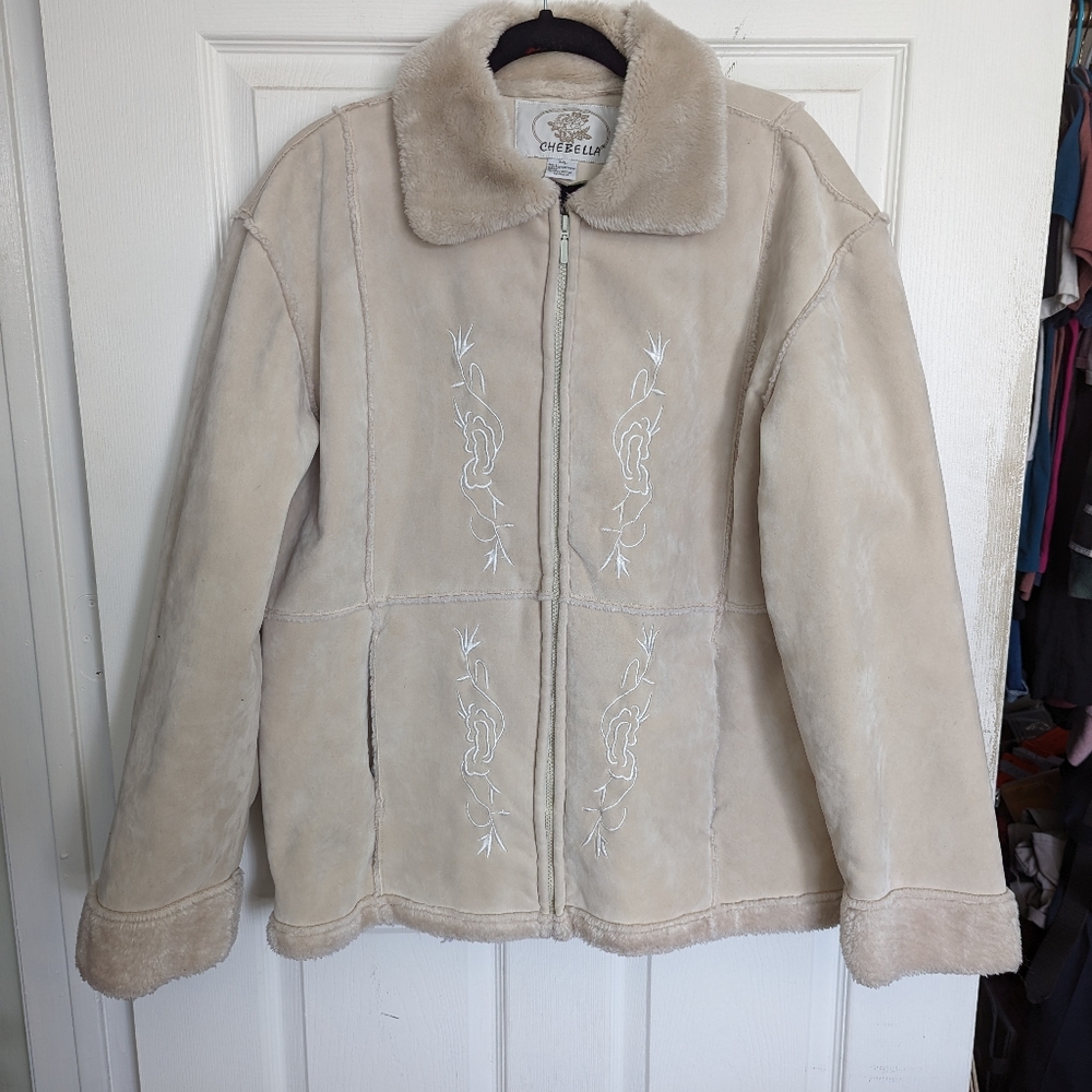 Women's Faux Suede Coat - Size 3XL